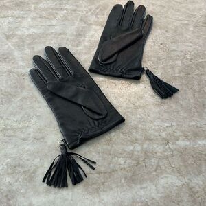 Black Soft Leather Gloves NWOT